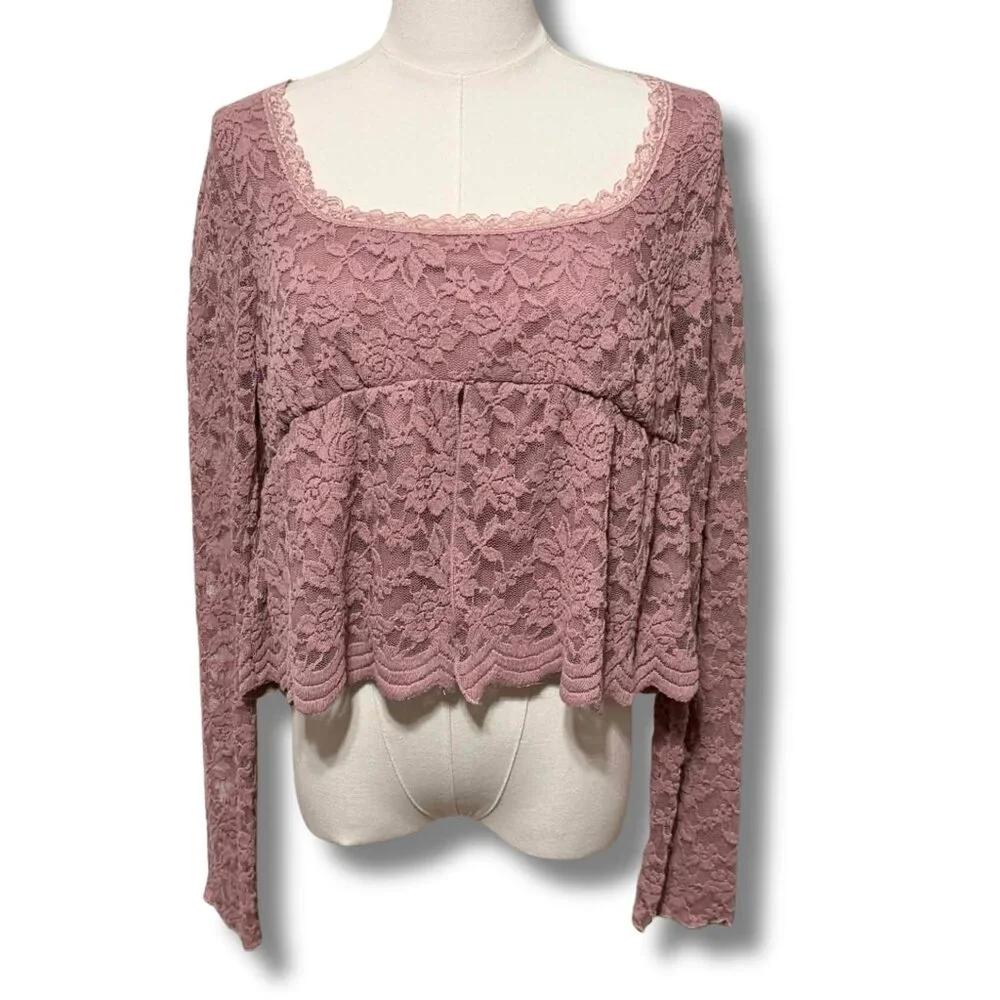 La Peche Romantic Regency Inspired Lace Babydoll Top | Size XL | Whimsygoth NWT